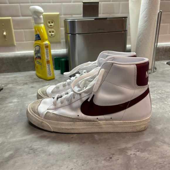 Nike blazers burgundy - men’s size 8.5 - Picture 2 of 3